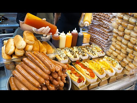 Видео: Лучшие мастера уличной еды в американском стиле в Корее! Видео о приготовлении вкусной еды. 6 лучших