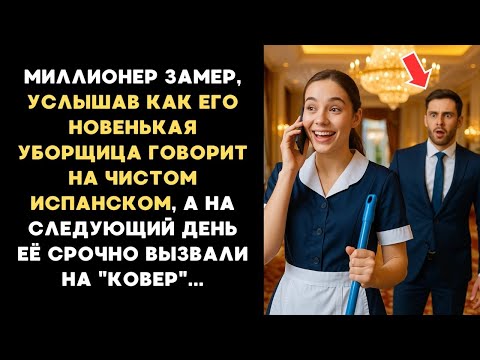 Видео: Услышав Как Его Новенькая Уборщица Говорит На Испанском, Миллионер Замер и Срочно Вызвал ее к Себе