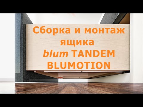 Видео: Сборка и монтаж ящика Blum Tandem Blumotion