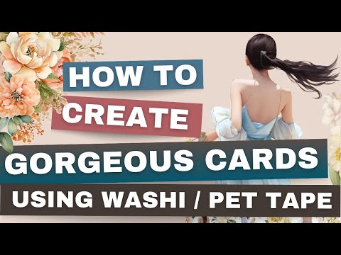 Видео: 7 идей дизайна красивых открыток | Как создать красивые открытки с помощью васи-лент и ПЭТ-лент |...