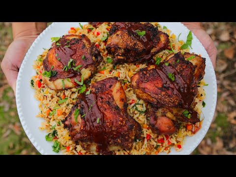 Видео: Жареный цыпленок по-китайски и простой жареный рис во фритюрнице и духовке
