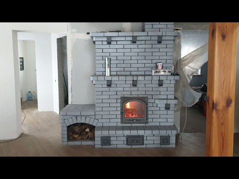 Видео: СОЗДАНИЕ ДОМА 8.6 на 8.6!!! ЧАСТЬ 8 !!! Покраска печи и отделка фасада!!!