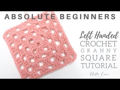 Видео: ВЯЗАНИЕ КРЮЧКОМ ЛЕВОЙ РУКОЙ: Как связать бабушкин квадрат крючком для начинающих | Bella Coco