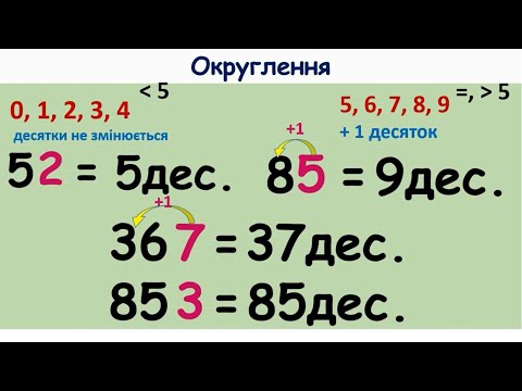 Видео: Округлення до десятків