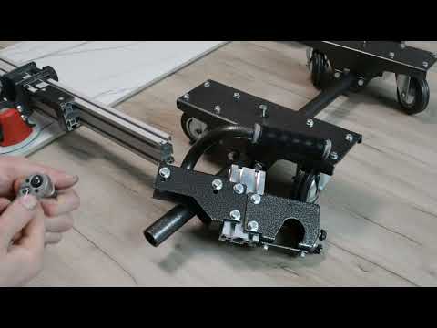 Видео: Тележка для транспортировки и укладки плитки на пол на системах преноски КФ.