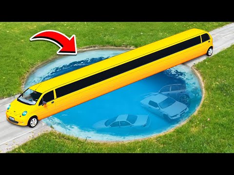 Видео: ПРОЕХАЛ ГЛУБОКУЮ ЯМУ С ВОДОЙ НА САМОМ ДЛИННОМ ЛИМУЗИНЕ ДЭУ МАТИЗ 🌴 ГТА 5 МОДЫ РАЙЛЮХА