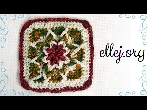 Видео: ♦ Квадратный мотив Польская звезда • ellej