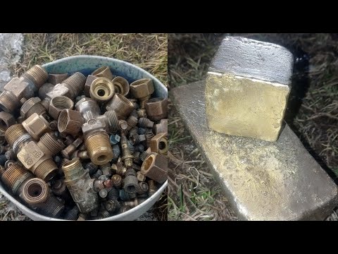 Видео: Плавление латуни - Слитки - Плавка металла ASMR - латунь Effect Experiments