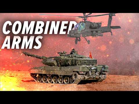 Видео: Танк «Абрамс» и ударный вертолёт «Апач» наносят удар по вражеской базе | DCS World