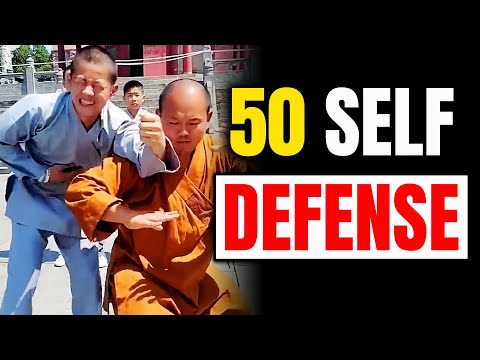 Видео: 50 приемов самообороны Шаолиньского кунг-фу👊| Как защитить себя?!