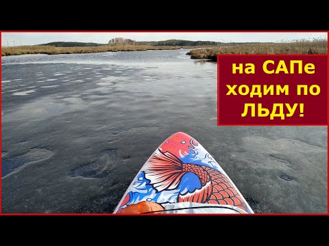 Видео: SUP board KOI первый спуск на воду - первый раз встал на Сапборд