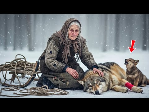 Видео: Волчица умирала в снегу — но маленький волчонок позвал чудо