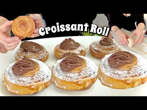Видео: КРУАССАННЫЙ РОЛЛ с Нутеллой ТОЛЬКО 2 ИНГРЕДИЕНТА очень просто и быстро