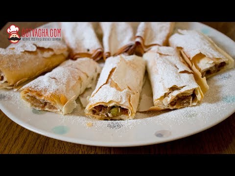 Видео: Ябълков щрудел с готови кори