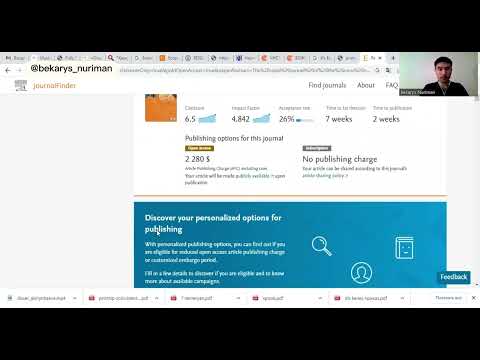 Видео: Scopus базасынан журналды қалай таңдаймыз? PhD, Бекарыс Нұриман