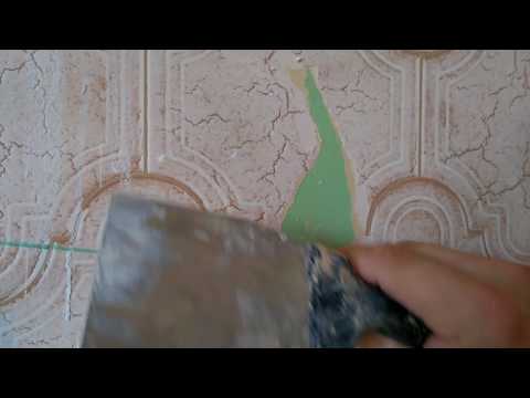 Видео: как снять моющиеся обои