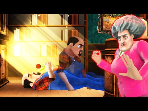 Видео: Умер Муж Учительницы Мисс Ти! - Scary Teacher 3D Scary Neighbor