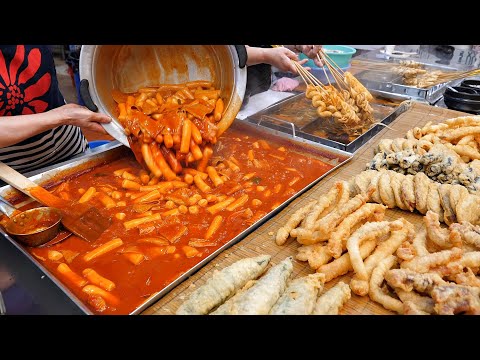 Видео: Они продают огромное количество ттеокбокки каждый день !! Корейский токбокки. / korea street food