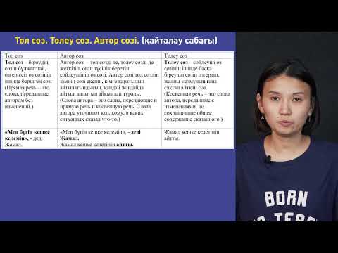 Видео: Төл сөз бен төлеу сөз. Автор сөзі, 37 урок | Қазақ тілі - 5 класс