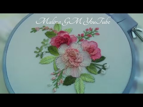 Видео: Цветочная Вышивка | Букет воздушных цветов