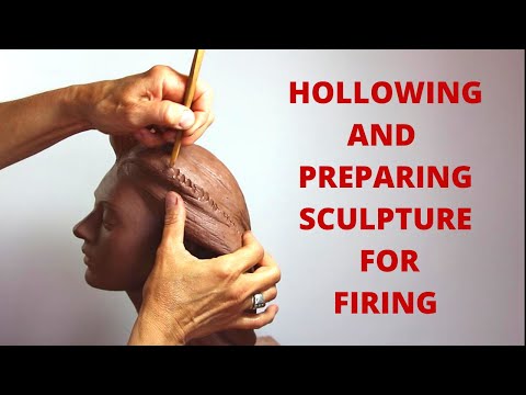 Видео: Подготовка керамической скульптуры к обжигу в печи. Учебное пособие.