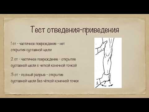 Видео: 2.3. Повреждение связочного аппарата коленного сустава