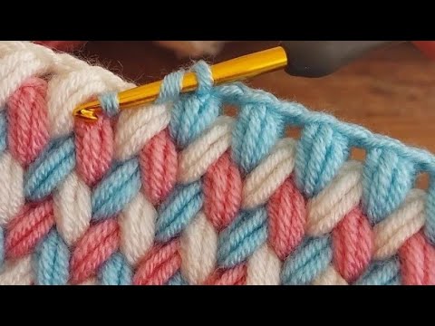 Видео: Узор «Зигзаг» 🌸 Узор для вязания крючком одеяла ✨️