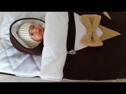 Видео: Конверт для новорожденного весна осень