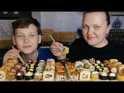 Видео: Mukbang Роллы с новой доставки/Ура, каникулы