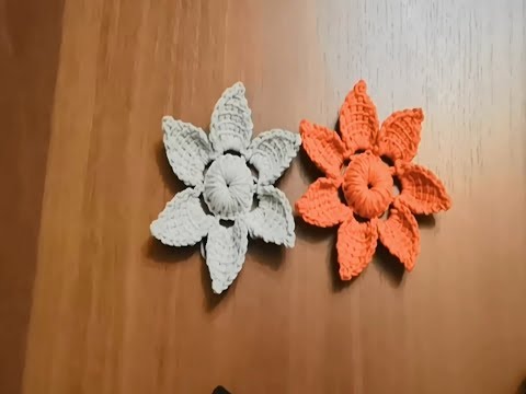 Видео: Вязаный цветок