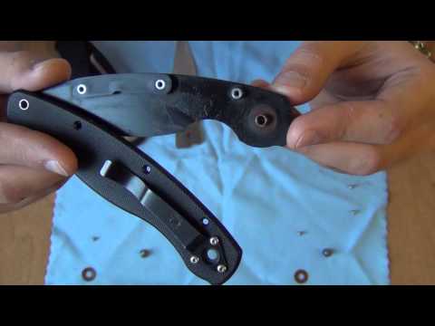 Видео: Spyderco Military ATS-34. Внутренности.