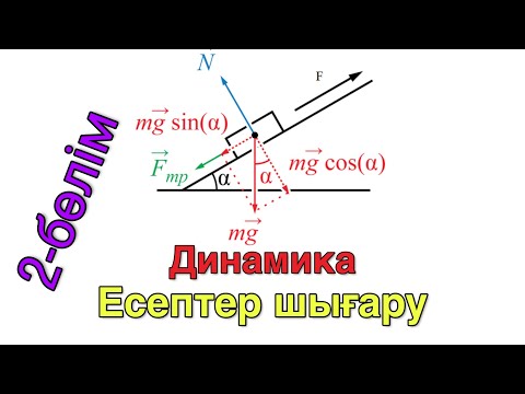 Видео: 23 - сабақ. Динамика бойынша есептер шығару. Ньютон заңдарына есептер шығару. Екінші бөлім
