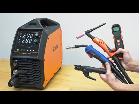 Видео: Многофункциональный сварочный аппарат 4 в 1 (MIG, TIG, MMA, ...) - Jasic MIG 200 PFC