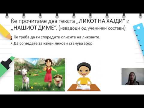 Видео: VI одделение - Македонски јазик -  Опишување и опишување лик и личност