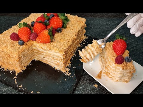 Видео: ПОСТНЫЙ торт НАПОЛЕОН! Самый ВКУСНЫЙ и БЫСТРЫЙ! Тает во рту! Веганский торт НАПОЛЕОН