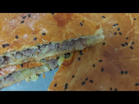 Видео: Мясной пирог. Простой и вкусный пирог. Етті бәліш