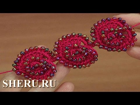 Видео: Сердечки с бисером крючком. Урок 163