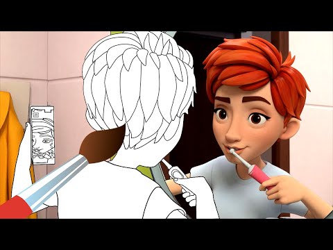 Видео: Раскраски с Фиксиками - Катя лучшая подруга Дим Димыча!  - Сборник  - раскраски для детей