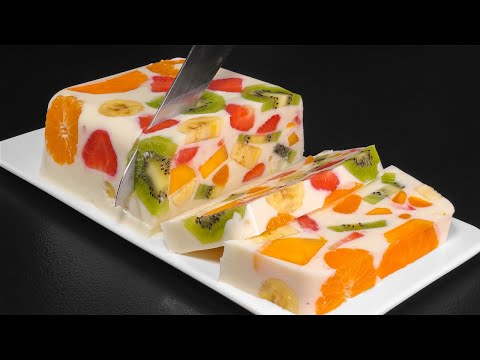 Видео: Только молоко и фрукты! Вкусный и полезный десерт без желатина и выпечки за 5 минут