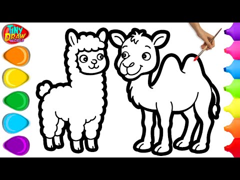 Видео: Как нарисовать милого верблюда и ламу | Простое пошаговое руководство