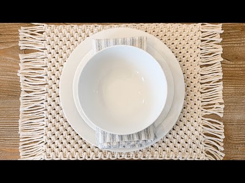 Видео: Коврик-макраме: чередование квадратных узлов | Урок для начинающих