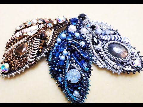 Видео: Как я вышиваю брошь листик..