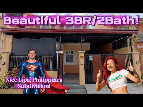 Видео: Прекрасная квартира с 3 спальнями и 2 ванными комнатами в районе Ницца Липа, Филиппины!