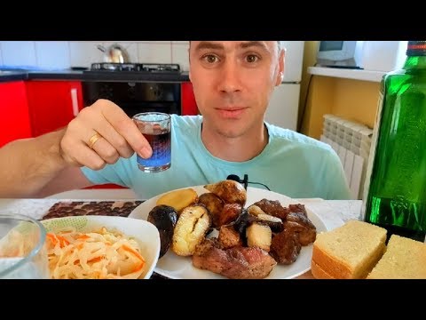 Видео: MUKBANG/ШАШЛЫК/ЗАПЕЧЕННЫЙ КАРТОФЕЛЬ С САЛОМ/СЕМЕЙНЫЙ ОТДЫХ НА ПРИРОДЕ/eating show/먹방