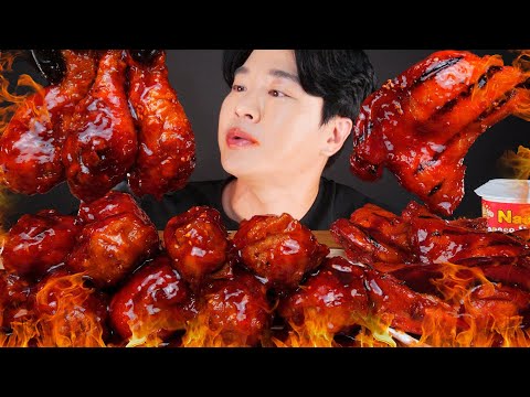 Видео: экстремально острый цыпленок с огненным соусом 🔥🍗 EXTREME SPICY FIRE CHICKEN MUKBANG EATING SOUNDS