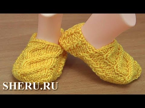 Видео: СУПЕР СТИЛЬНЫЕ пинетки на двух спицах