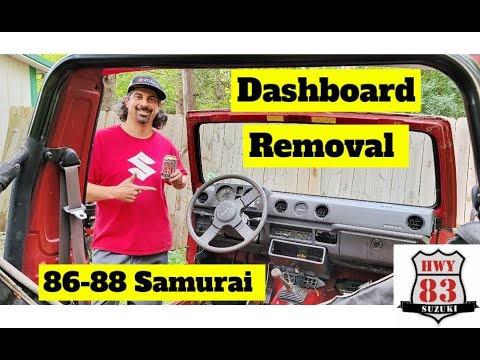 Видео: Снятие приборной панели с Suzuki Samurai @Hwy83SUZUKI