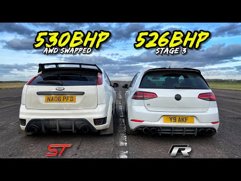 Видео: МКПП против DSG. Поменяны местами полный привод FOCUS ST 530 л.с. против GOLF R 530 л.с.