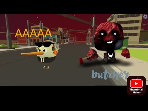 Видео: Мясник сильно напугал меня в чикен Ган!