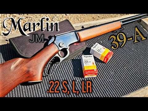 Видео: Обзор и стрельба из Marlin 39A (Golden) .22LR (S,L,LR)
